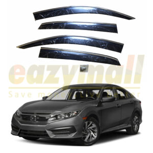 DOOR VISOR CIVIC 2017 HATCHBACK WITH SILVER LINE