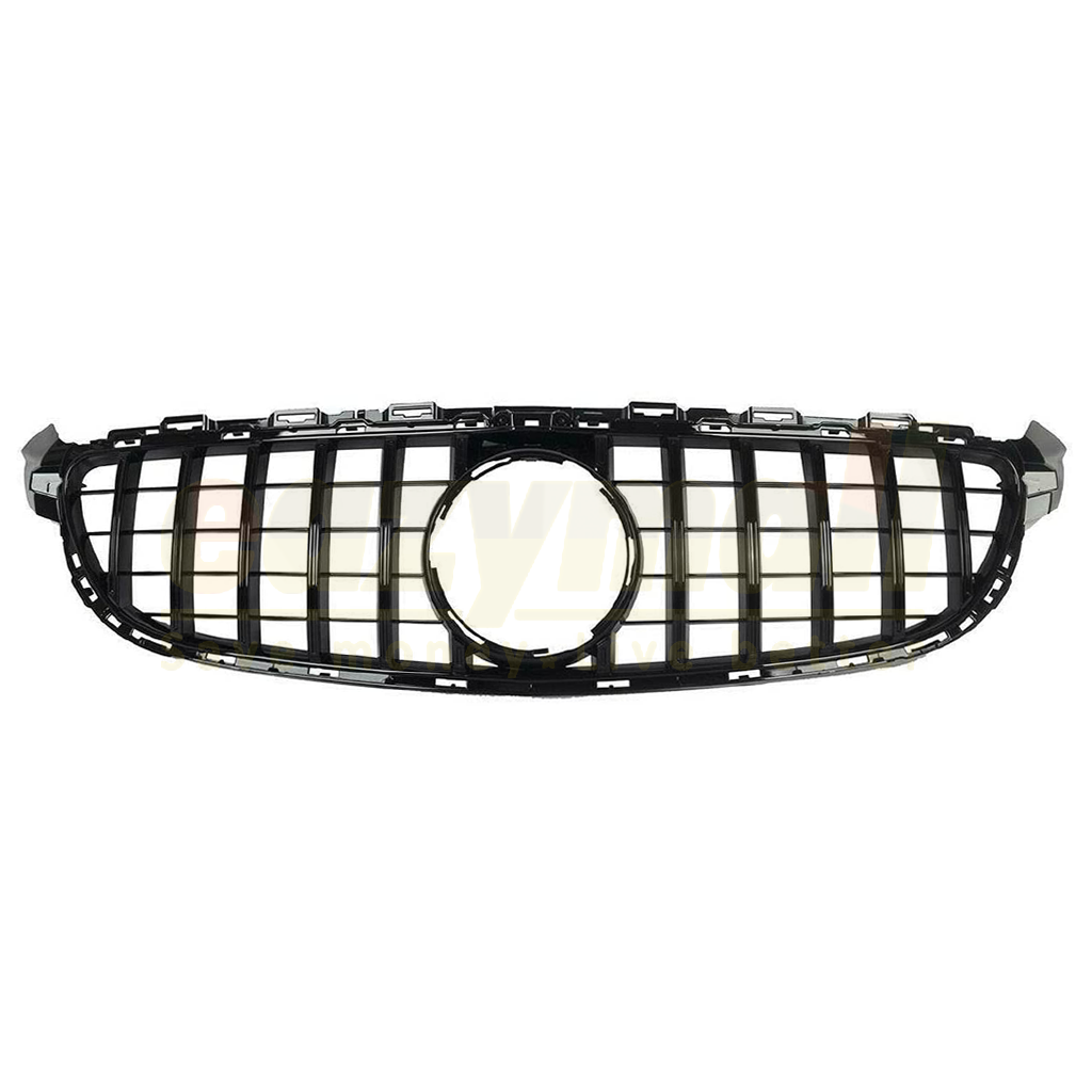 BENZ 2015-18 W205 GRILL GT STYLE NO CAMERA BLACK